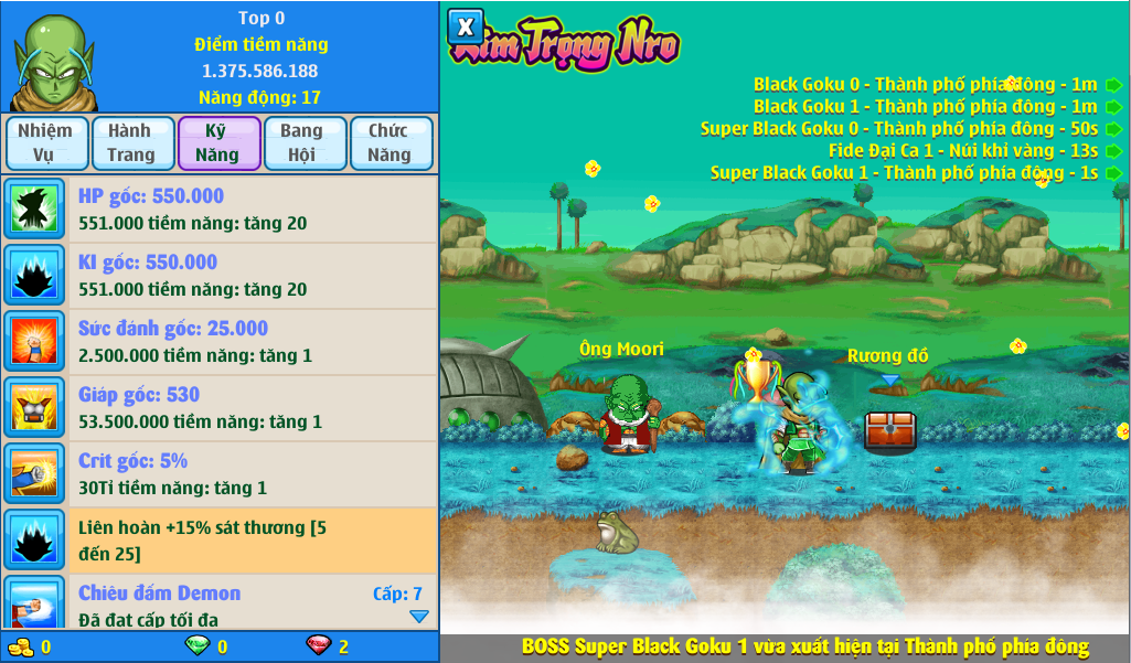 Nick Ngọc Rồng Online VIP giá rẻ, NickDaoQuan.Com, Shop Nick Ngọc Rồng