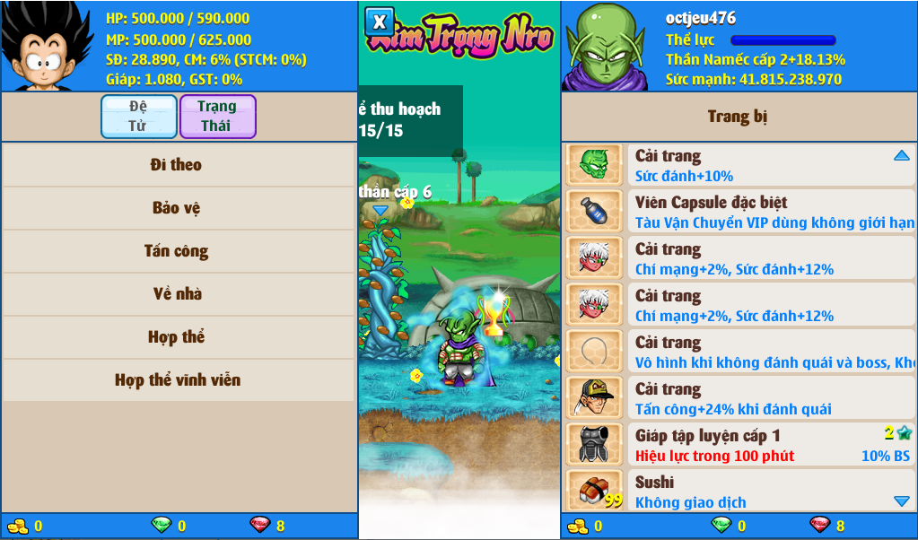 Nick Ngọc Rồng Online VIP giá rẻ, NickDaoQuan.Com, Shop Nick Ngọc Rồng