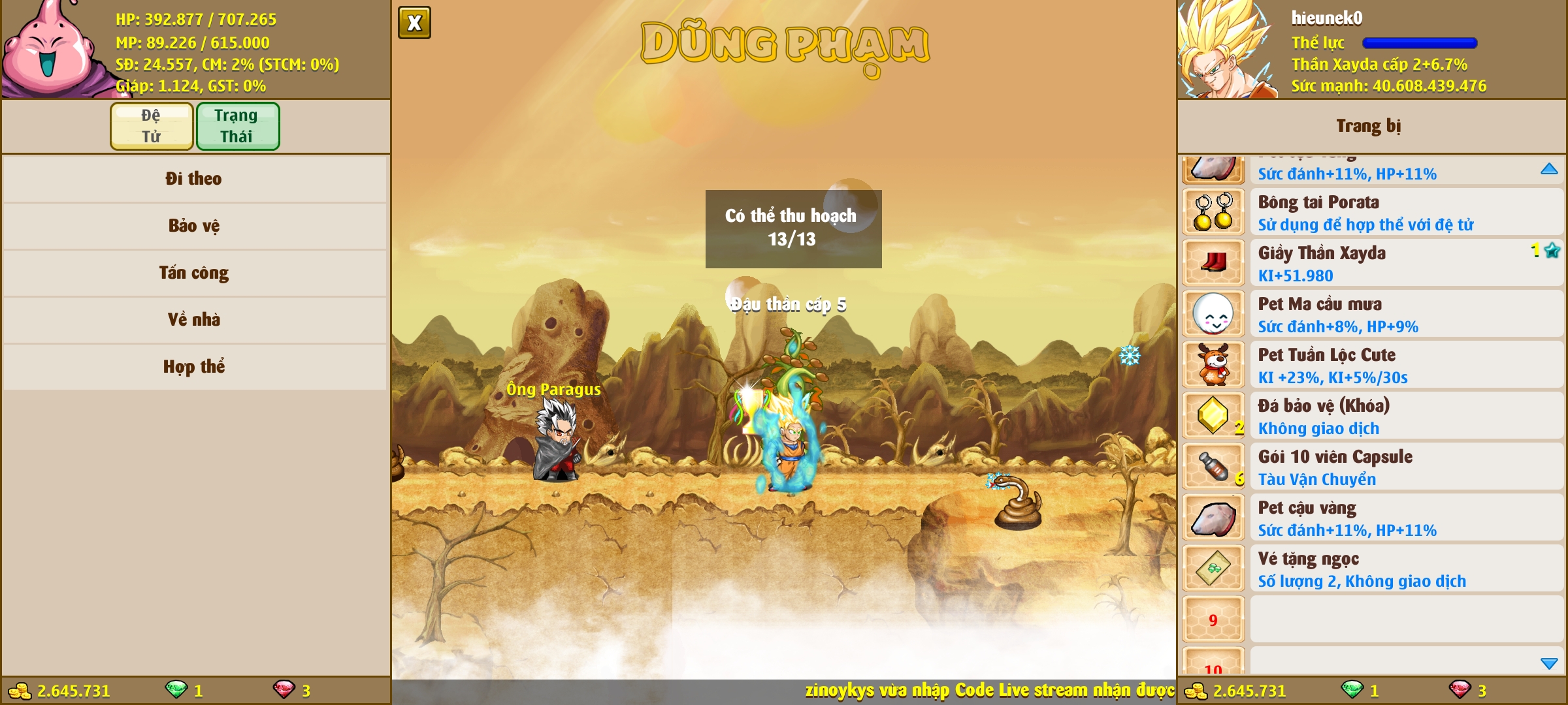 Nick Ngọc Rồng Online VIP giá rẻ, NickDaoQuan.Com, Shop Nick Ngọc Rồng