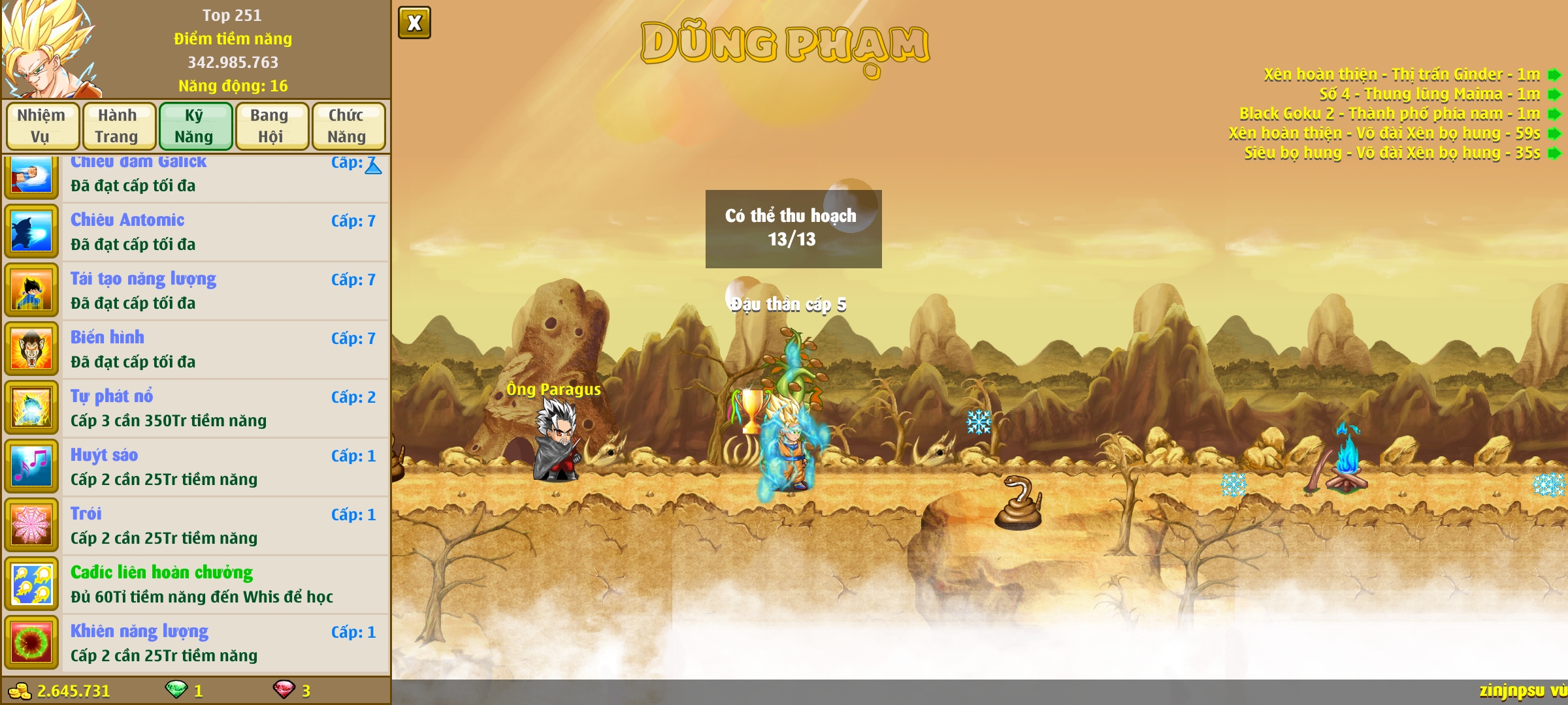 Nick Ngọc Rồng Online VIP giá rẻ, NickDaoQuan.Com, Shop Nick Ngọc Rồng