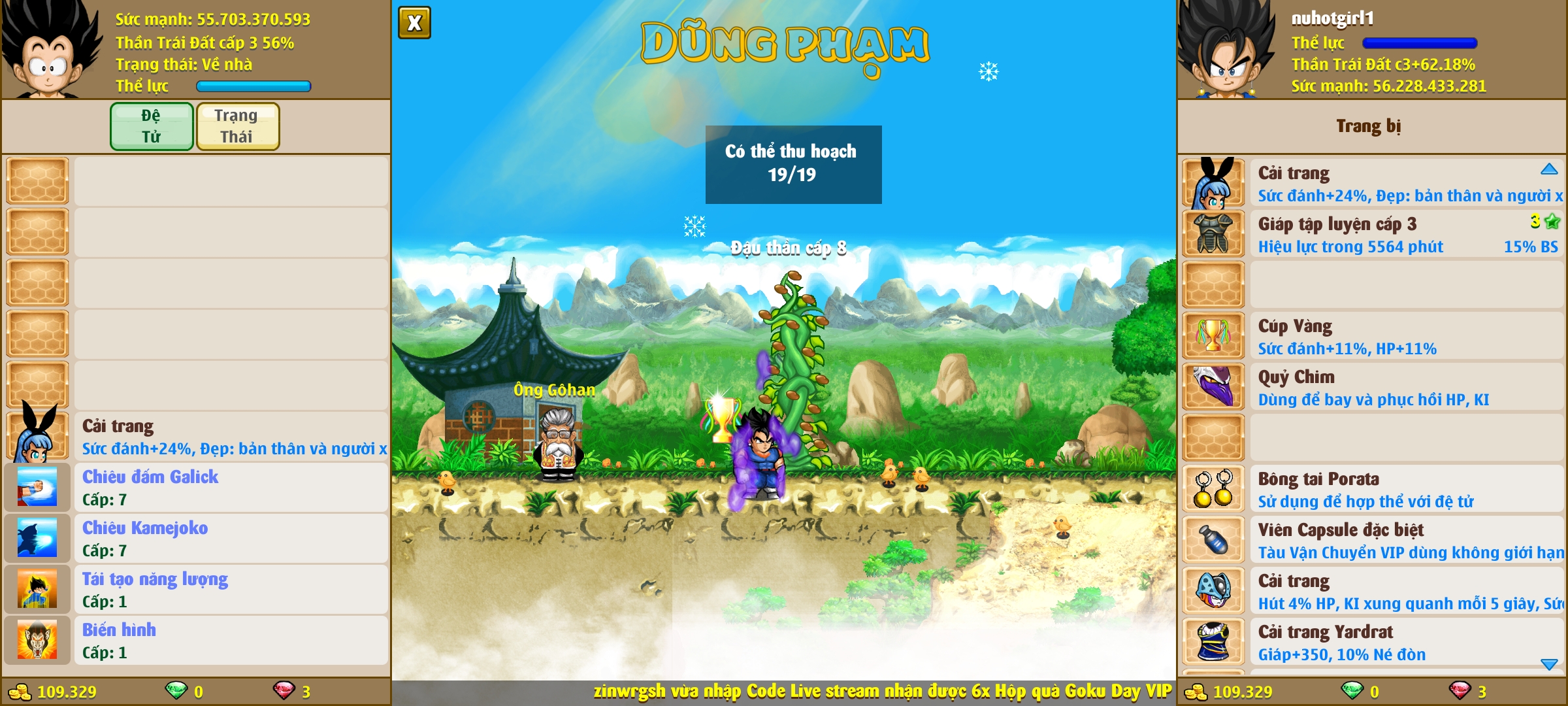 Nick Ngọc Rồng Online VIP giá rẻ, NickDaoQuan.Com, Shop Nick Ngọc Rồng