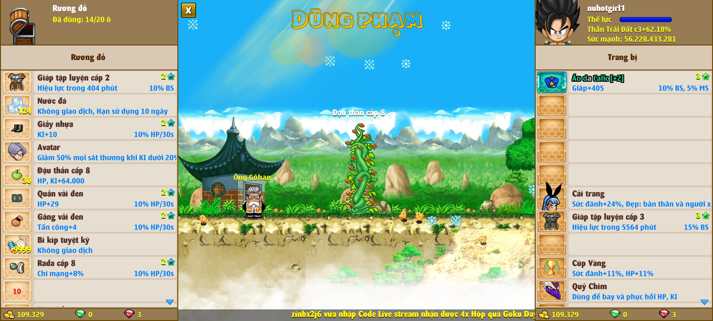 Nick Ngọc Rồng Online VIP giá rẻ, NickDaoQuan.Com, Shop Nick Ngọc Rồng