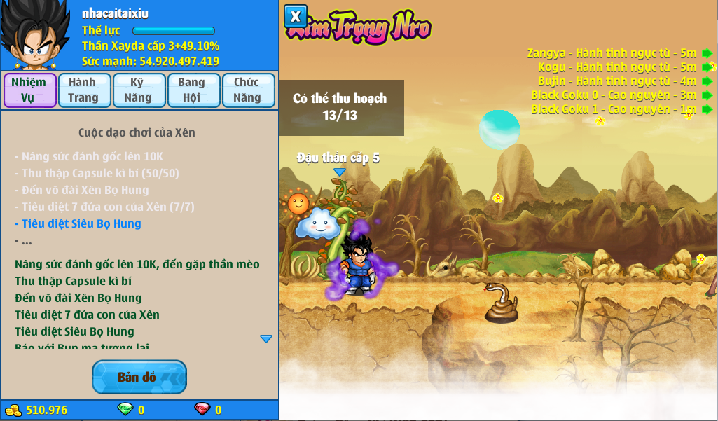 Nick Ngọc Rồng Online VIP giá rẻ, NickDaoQuan.Com, Shop Nick Ngọc Rồng