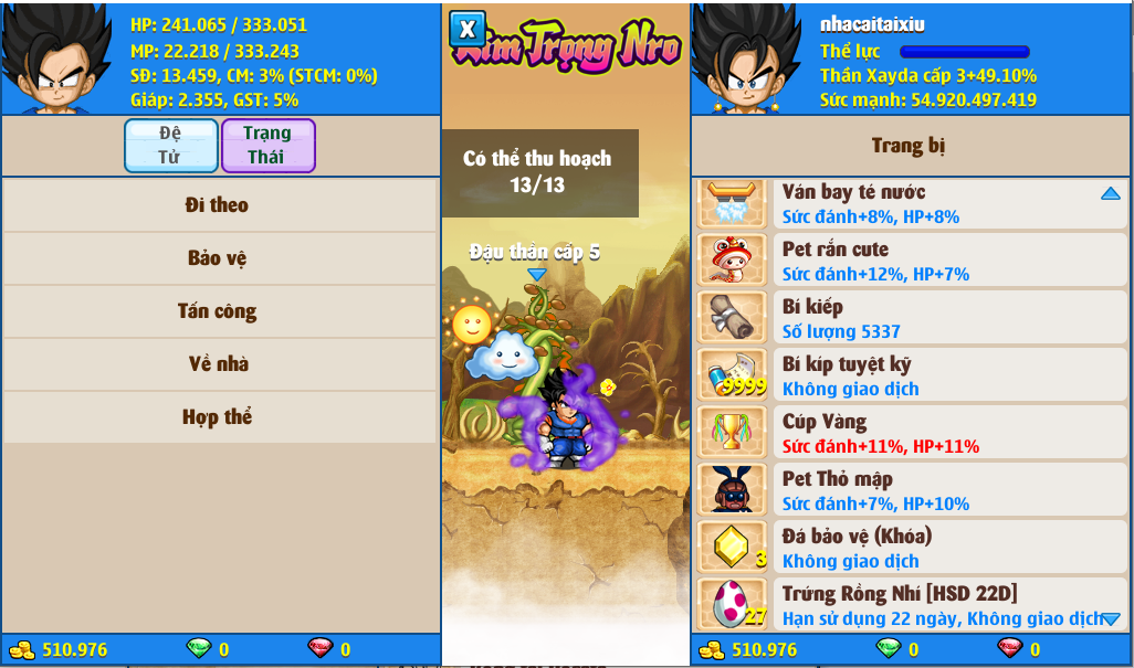 Nick Ngọc Rồng Online VIP giá rẻ, NickDaoQuan.Com, Shop Nick Ngọc Rồng