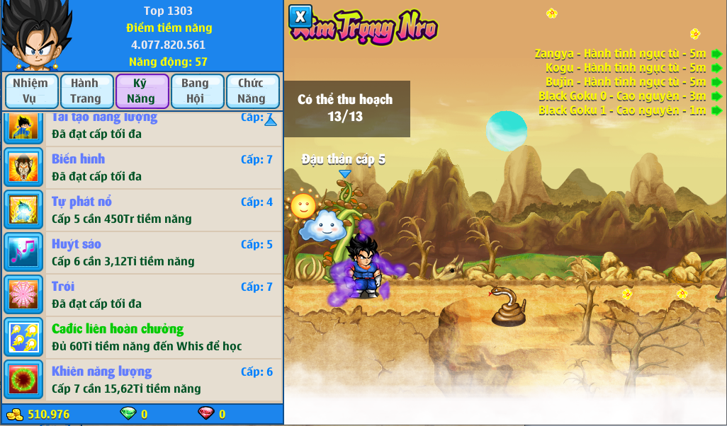 Nick Ngọc Rồng Online VIP giá rẻ, NickDaoQuan.Com, Shop Nick Ngọc Rồng