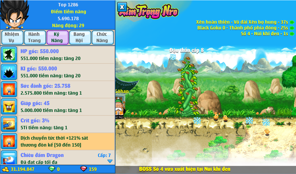 Nick Ngọc Rồng Online VIP giá rẻ, NickDaoQuan.Com, Shop Nick Ngọc Rồng