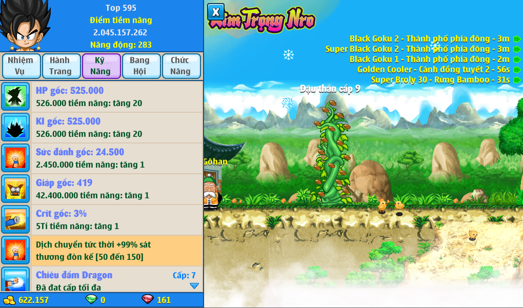 Nick Ngọc Rồng Online VIP giá rẻ, NickDaoQuan.Com, Shop Nick Ngọc Rồng