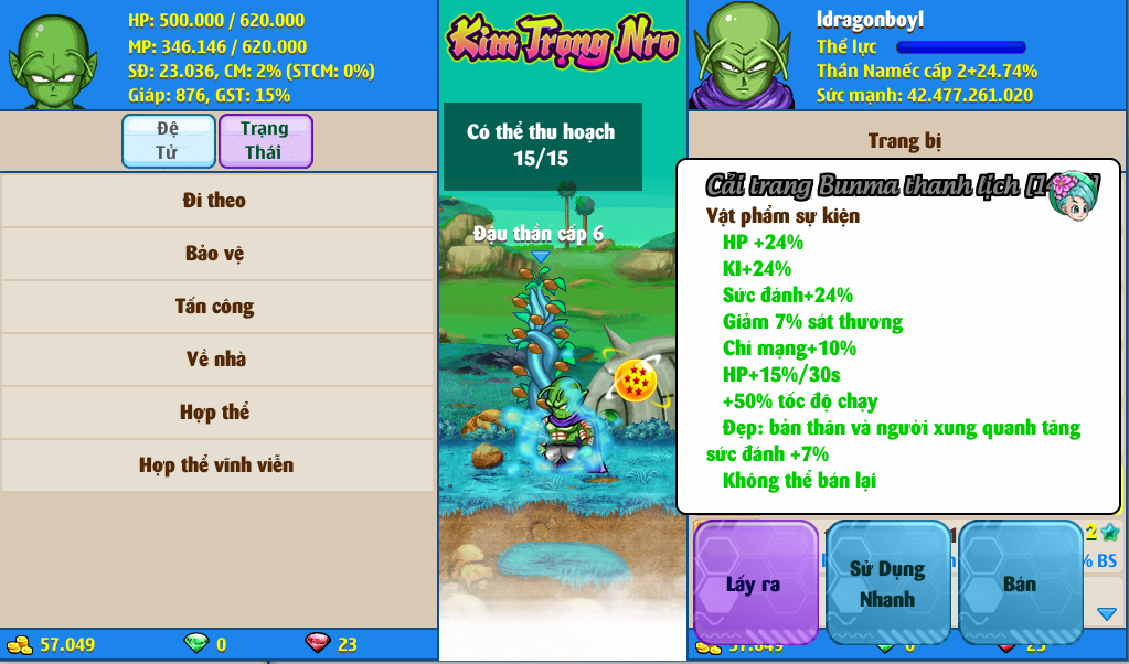 Nick Ngọc Rồng Online VIP giá rẻ, NickDaoQuan.Com, Shop Nick Ngọc Rồng