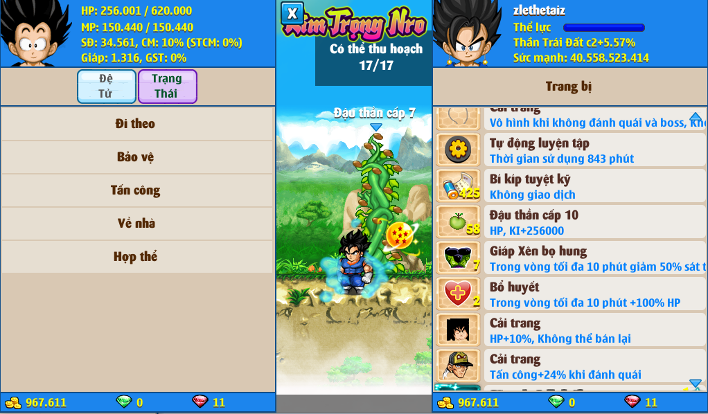 Nick Ngọc Rồng Online VIP giá rẻ, NickDaoQuan.Com, Shop Nick Ngọc Rồng