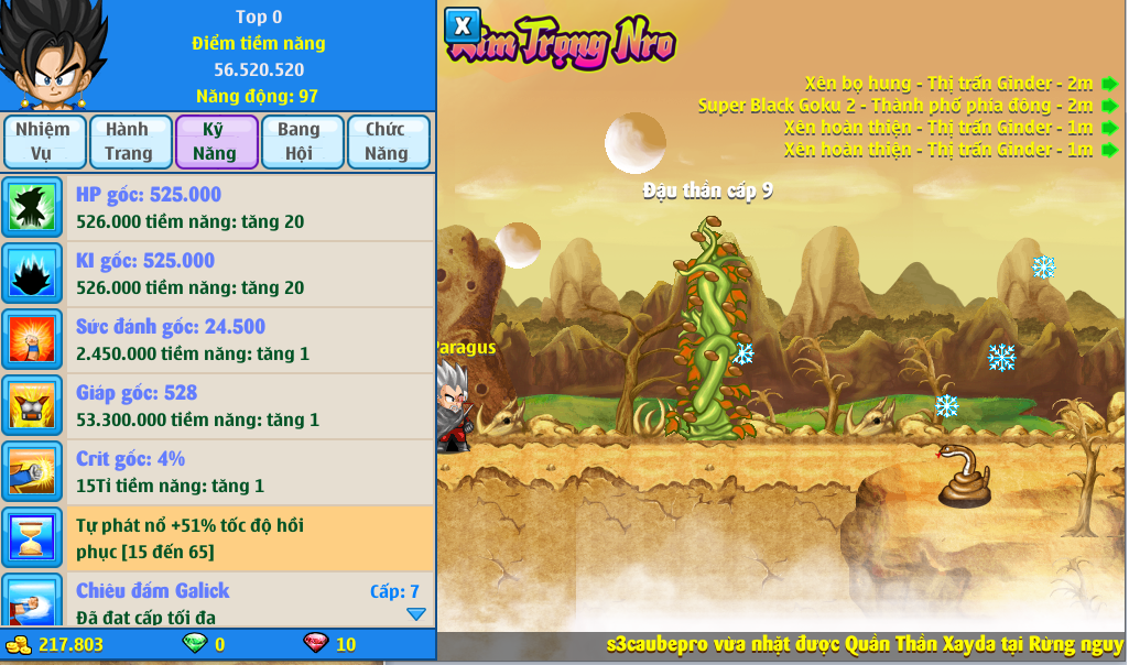 Nick Ngọc Rồng Online VIP giá rẻ, NickDaoQuan.Com, Shop Nick Ngọc Rồng