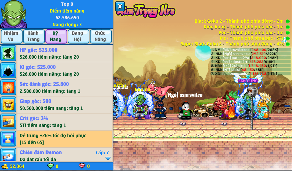 Nick Ngọc Rồng Online VIP giá rẻ, NickDaoQuan.Com, Shop Nick Ngọc Rồng