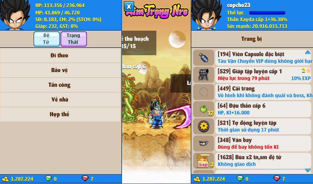 Nick Ngọc Rồng Online VIP giá rẻ, NickDaoQuan.Com, Shop Nick Ngọc Rồng