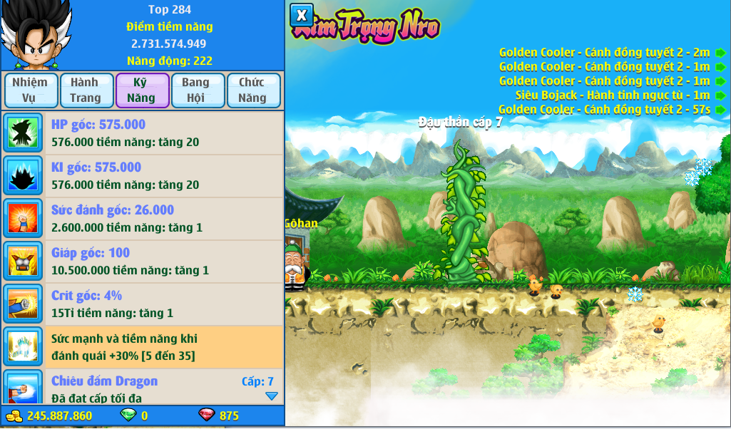 Nick Ngọc Rồng Online VIP giá rẻ, NickDaoQuan.Com, Shop Nick Ngọc Rồng