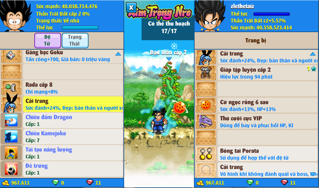 Nick Ngọc Rồng Online VIP giá rẻ, NickDaoQuan.Com, Shop Nick Ngọc Rồng