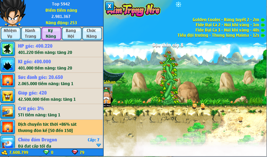 Nick Ngọc Rồng Online VIP giá rẻ, NickDaoQuan.Com, Shop Nick Ngọc Rồng