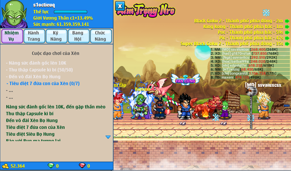 Nick Ngọc Rồng Online VIP giá rẻ, NickDaoQuan.Com, Shop Nick Ngọc Rồng