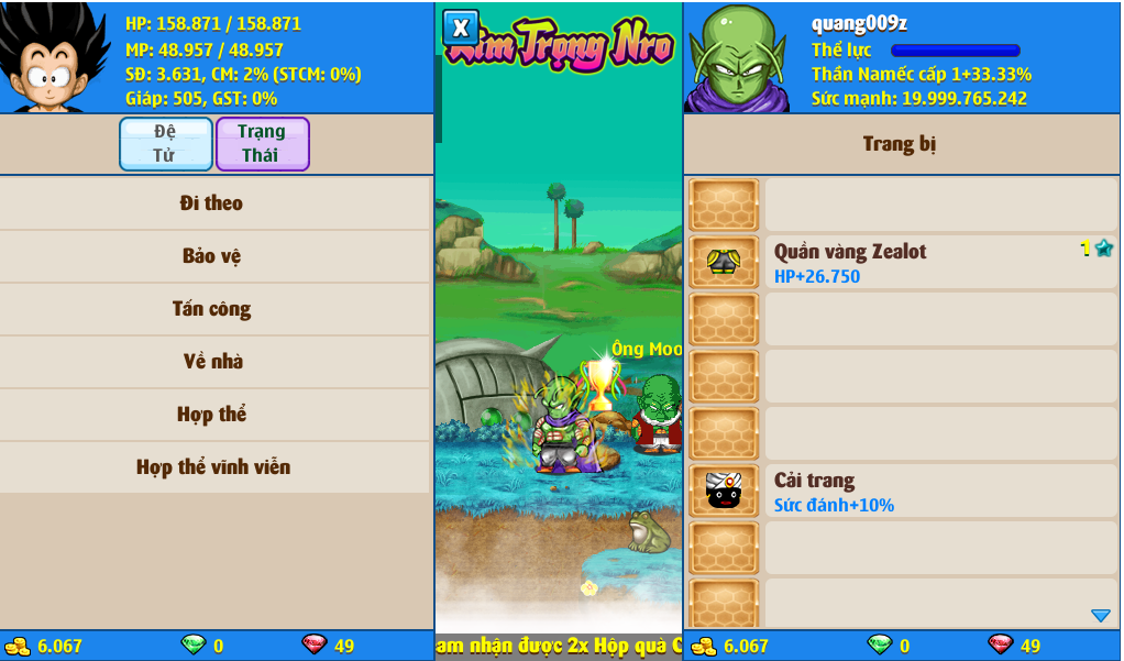 Nick Ngọc Rồng Online VIP giá rẻ, NickDaoQuan.Com, Shop Nick Ngọc Rồng