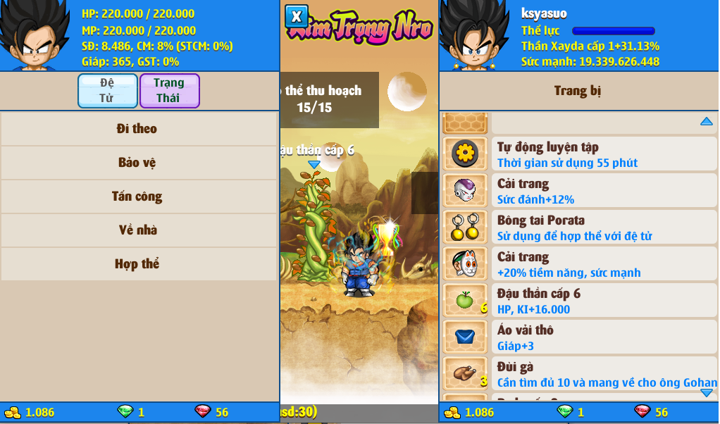 Nick Ngọc Rồng Online VIP giá rẻ, NickDaoQuan.Com, Shop Nick Ngọc Rồng