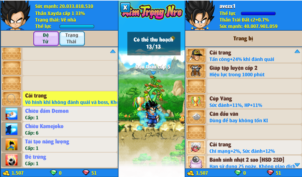 Nick Ngọc Rồng Online VIP giá rẻ, NickDaoQuan.Com, Shop Nick Ngọc Rồng