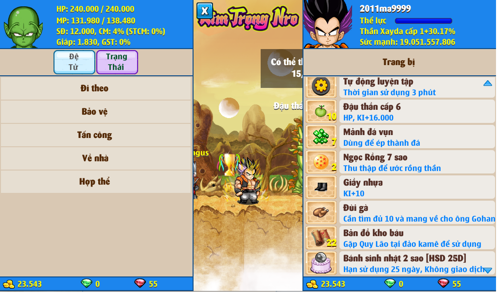 Nick Ngọc Rồng Online VIP giá rẻ, NickDaoQuan.Com, Shop Nick Ngọc Rồng