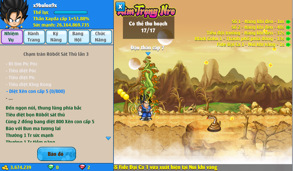 Nick Ngọc Rồng Online VIP giá rẻ, NickDaoQuan.Com, Shop Nick Ngọc Rồng