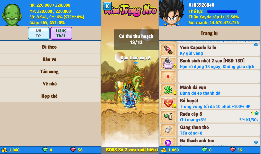 Nick Ngọc Rồng Online VIP giá rẻ, NickDaoQuan.Com, Shop Nick Ngọc Rồng