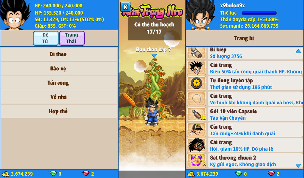 Nick Ngọc Rồng Online VIP giá rẻ, NickDaoQuan.Com, Shop Nick Ngọc Rồng