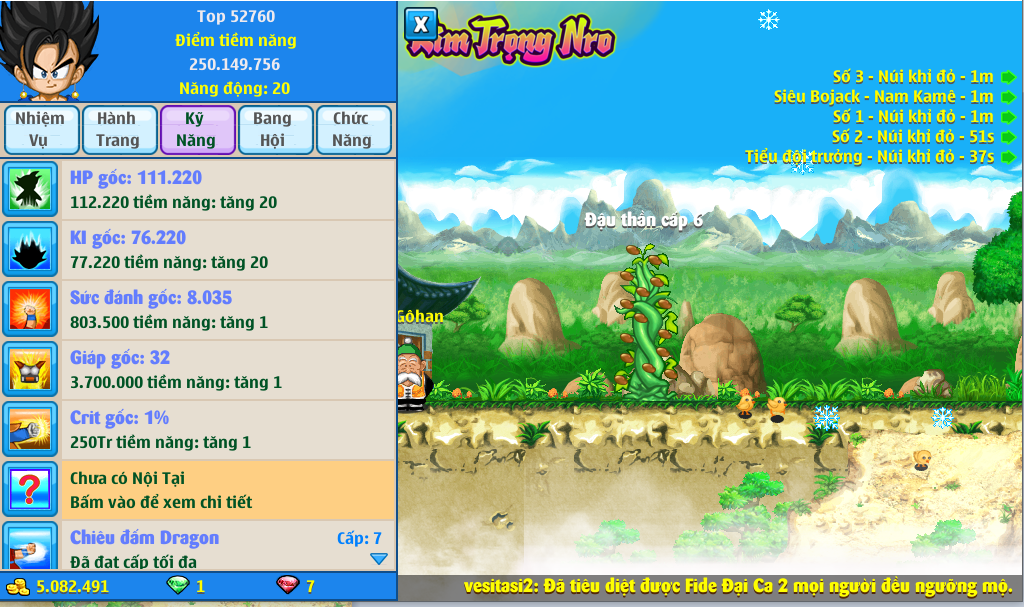 Nick Ngọc Rồng Online VIP giá rẻ, NickDaoQuan.Com, Shop Nick Ngọc Rồng