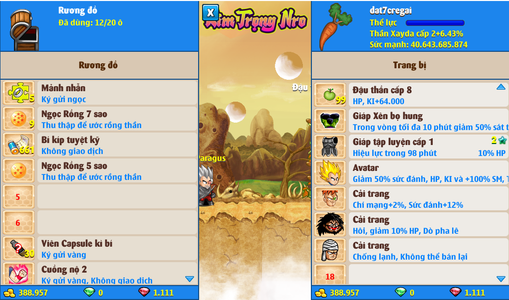 Nick Ngọc Rồng Online VIP giá rẻ, NickDaoQuan.Com, Shop Nick Ngọc Rồng