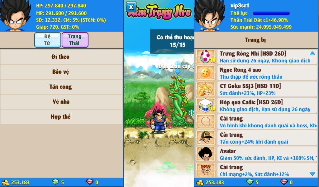 Nick Ngọc Rồng Online VIP giá rẻ, NickDaoQuan.Com, Shop Nick Ngọc Rồng