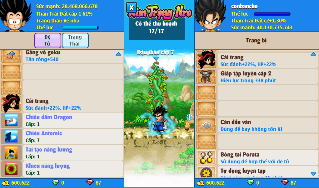 Nick Ngọc Rồng Online VIP giá rẻ, NickDaoQuan.Com, Shop Nick Ngọc Rồng