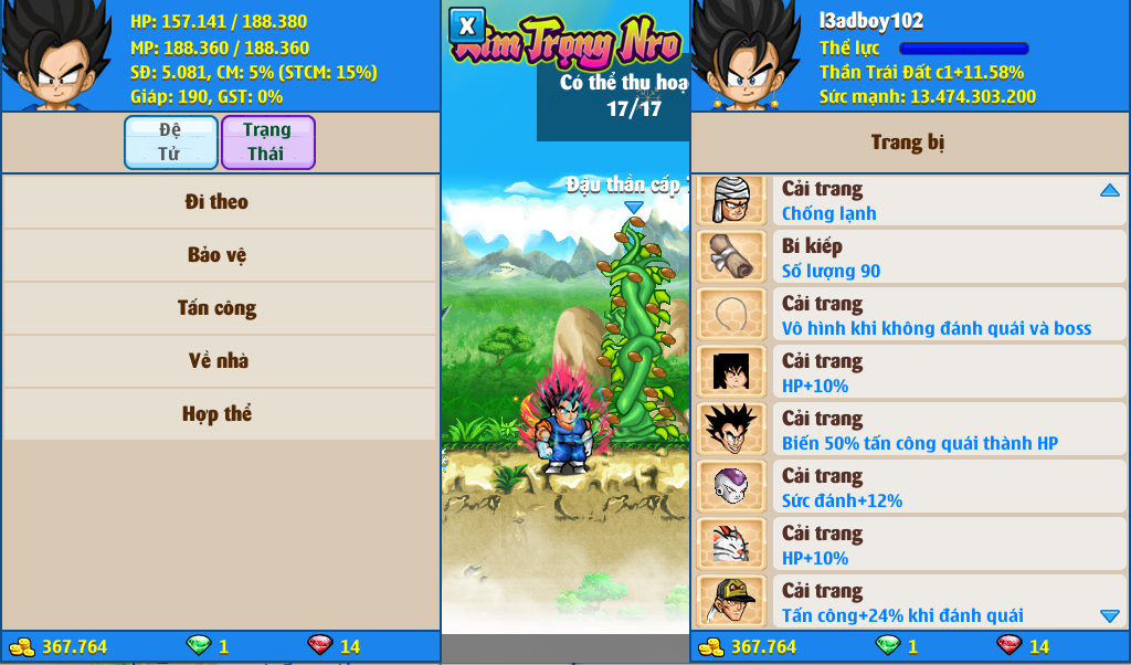 Nick Ngọc Rồng Online VIP giá rẻ, NickDaoQuan.Com, Shop Nick Ngọc Rồng