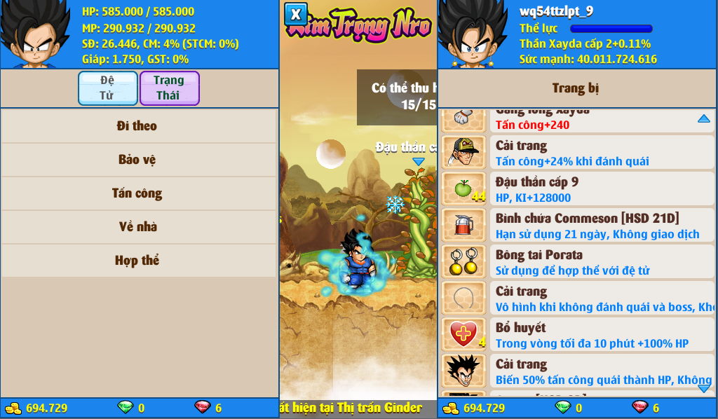 Nick Ngọc Rồng Online VIP giá rẻ, NickDaoQuan.Com, Shop Nick Ngọc Rồng