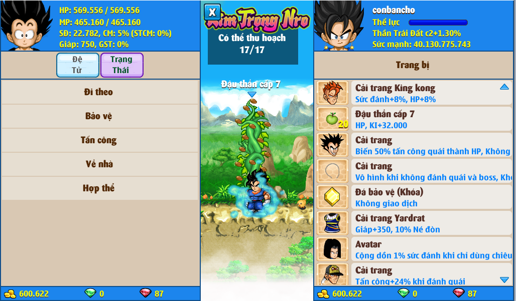 Nick Ngọc Rồng Online VIP giá rẻ, NickDaoQuan.Com, Shop Nick Ngọc Rồng