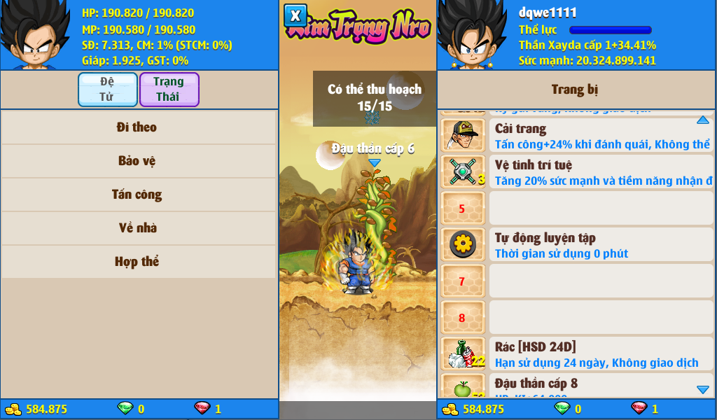 Nick Ngọc Rồng Online VIP giá rẻ, NickDaoQuan.Com, Shop Nick Ngọc Rồng