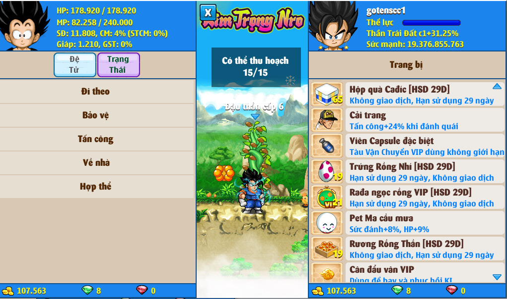 Nick Ngọc Rồng Online VIP giá rẻ, NickDaoQuan.Com, Shop Nick Ngọc Rồng