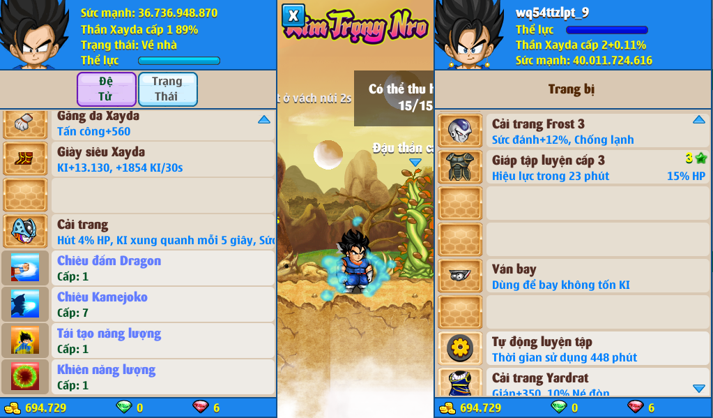 Nick Ngọc Rồng Online VIP giá rẻ, NickDaoQuan.Com, Shop Nick Ngọc Rồng