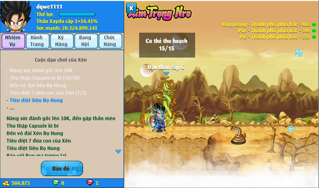 Nick Ngọc Rồng Online VIP giá rẻ, NickDaoQuan.Com, Shop Nick Ngọc Rồng