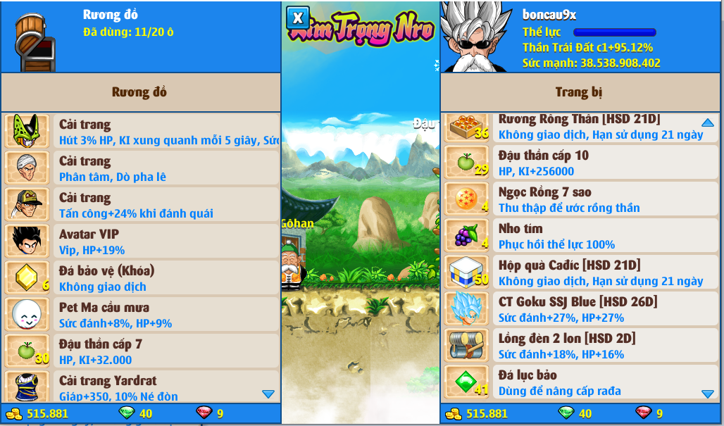 Nick Ngọc Rồng Online VIP giá rẻ, NickDaoQuan.Com, Shop Nick Ngọc Rồng