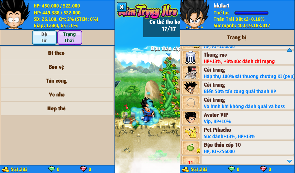 Nick Ngọc Rồng Online VIP giá rẻ, NickDaoQuan.Com, Shop Nick Ngọc Rồng