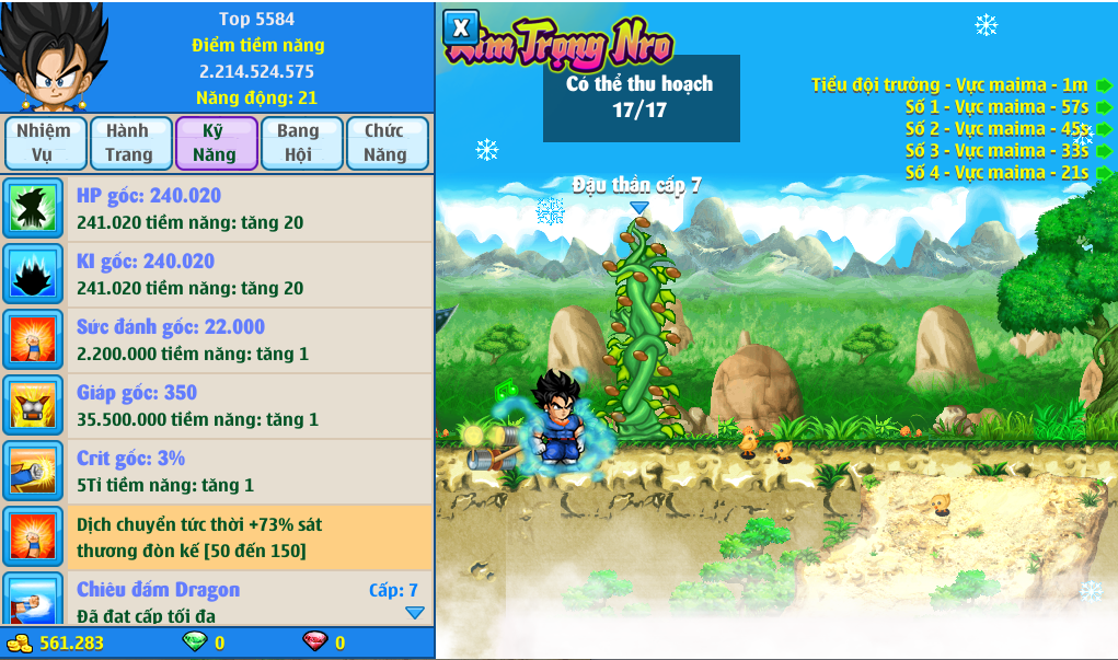 Nick Ngọc Rồng Online VIP giá rẻ, NickDaoQuan.Com, Shop Nick Ngọc Rồng