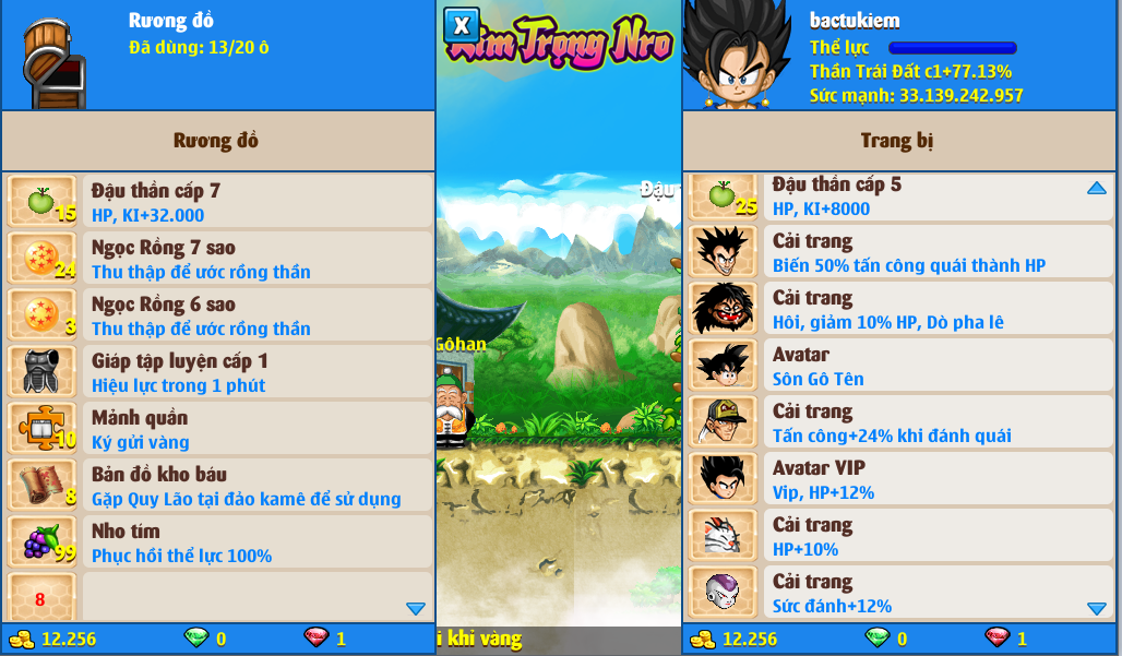 Nick Ngọc Rồng Online VIP giá rẻ, NickDaoQuan.Com, Shop Nick Ngọc Rồng