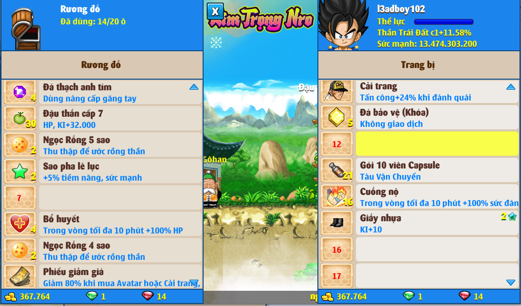 Nick Ngọc Rồng Online VIP giá rẻ, NickDaoQuan.Com, Shop Nick Ngọc Rồng