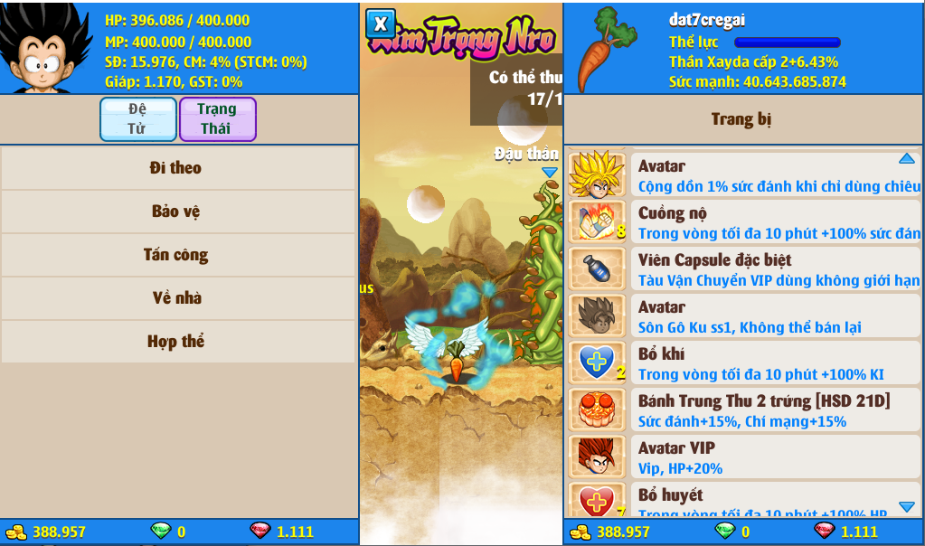 Nick Ngọc Rồng Online VIP giá rẻ, NickDaoQuan.Com, Shop Nick Ngọc Rồng