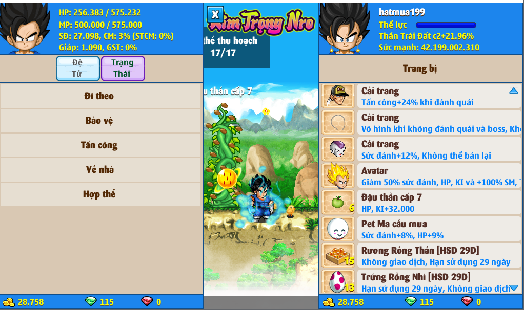 Nick Ngọc Rồng Online VIP giá rẻ, NickDaoQuan.Com, Shop Nick Ngọc Rồng