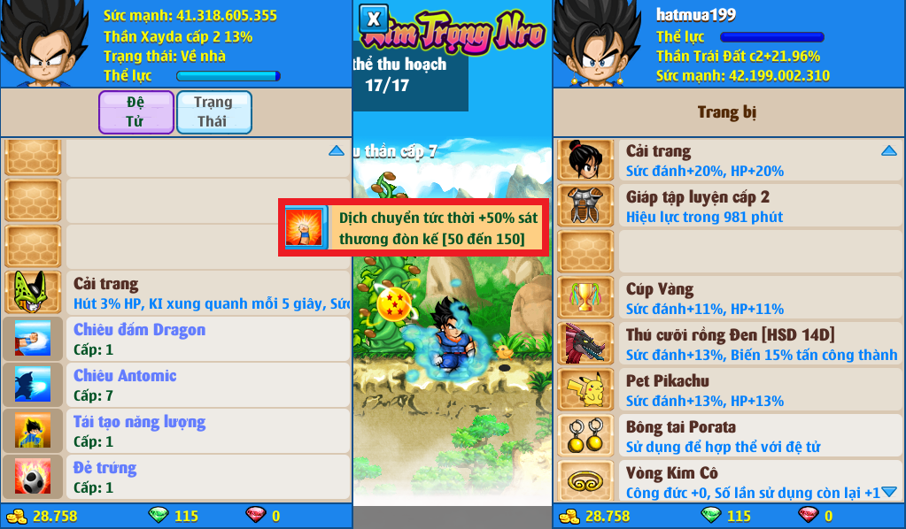 Nick Ngọc Rồng Online VIP giá rẻ, NickDaoQuan.Com, Shop Nick Ngọc Rồng