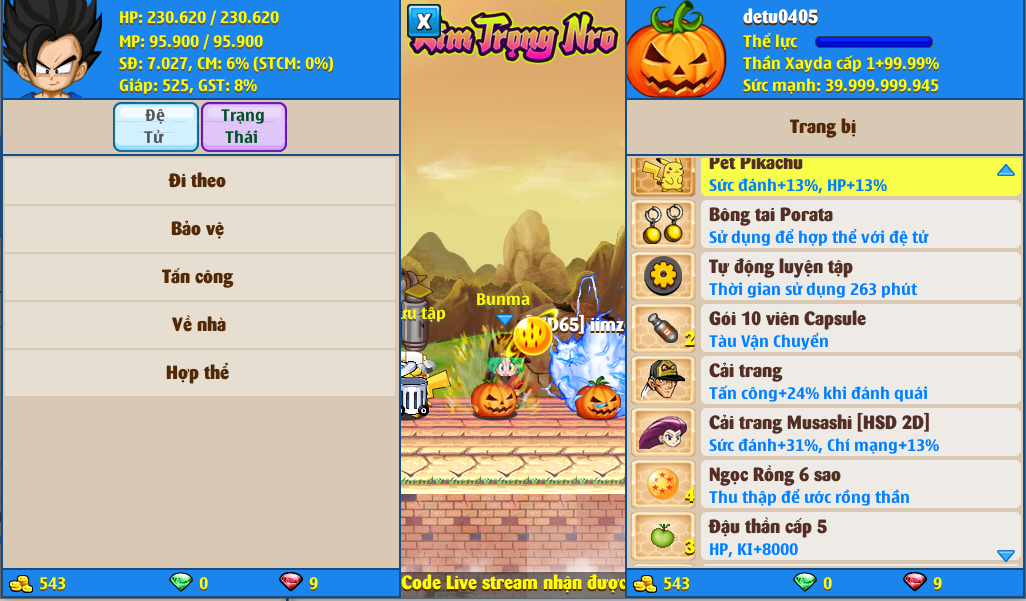 Nick Ngọc Rồng Online VIP giá rẻ, NickDaoQuan.Com, Shop Nick Ngọc Rồng