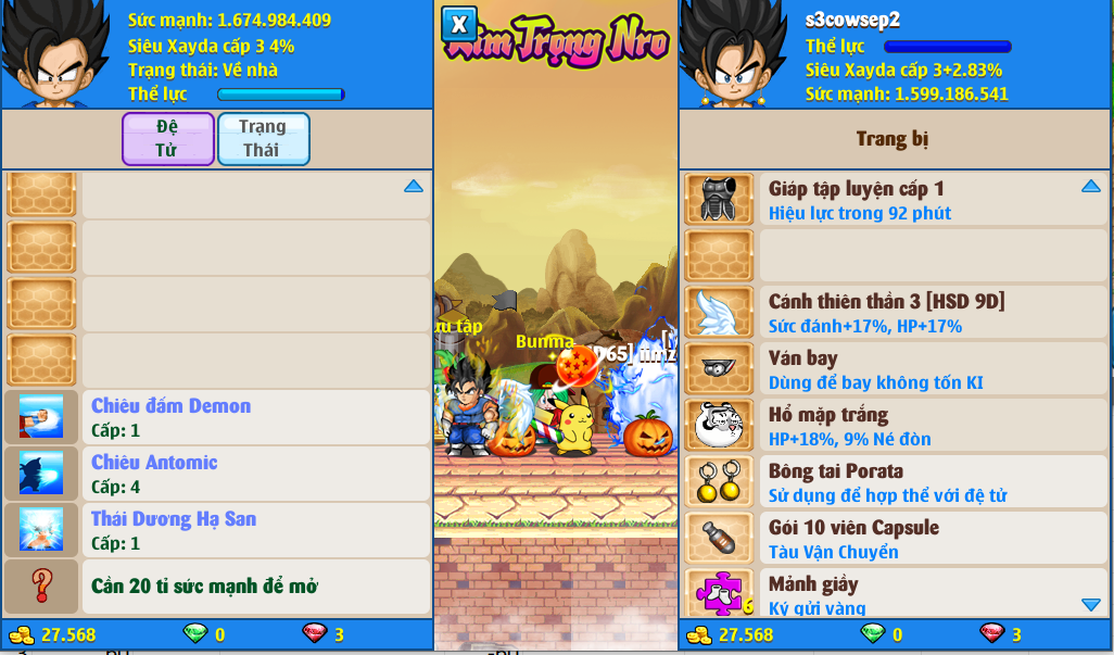 Nick Ngọc Rồng Online VIP giá rẻ, NickDaoQuan.Com, Shop Nick Ngọc Rồng