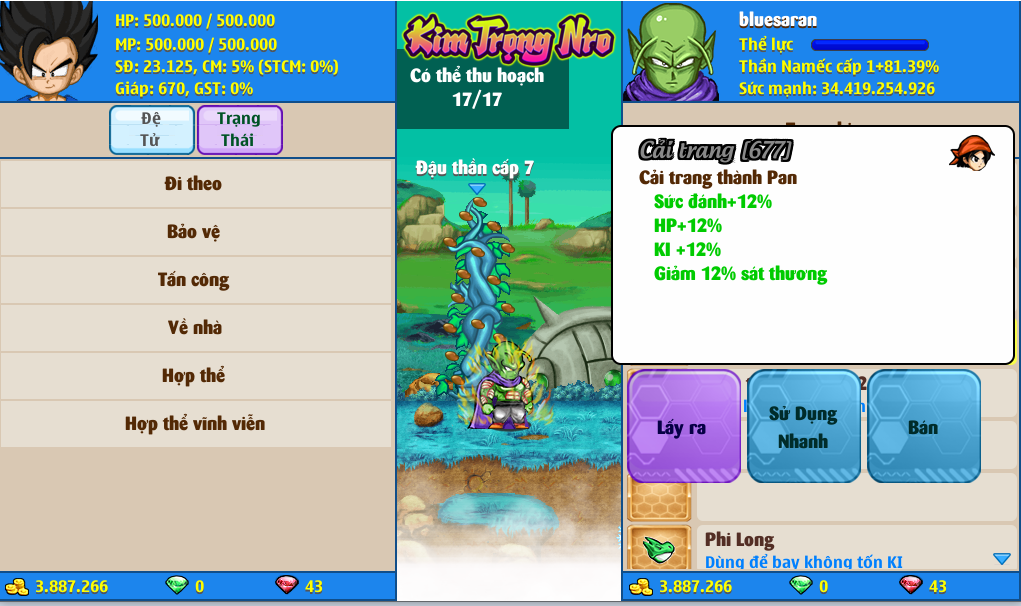 Nick Ngọc Rồng Online VIP giá rẻ, NickDaoQuan.Com, Shop Nick Ngọc Rồng