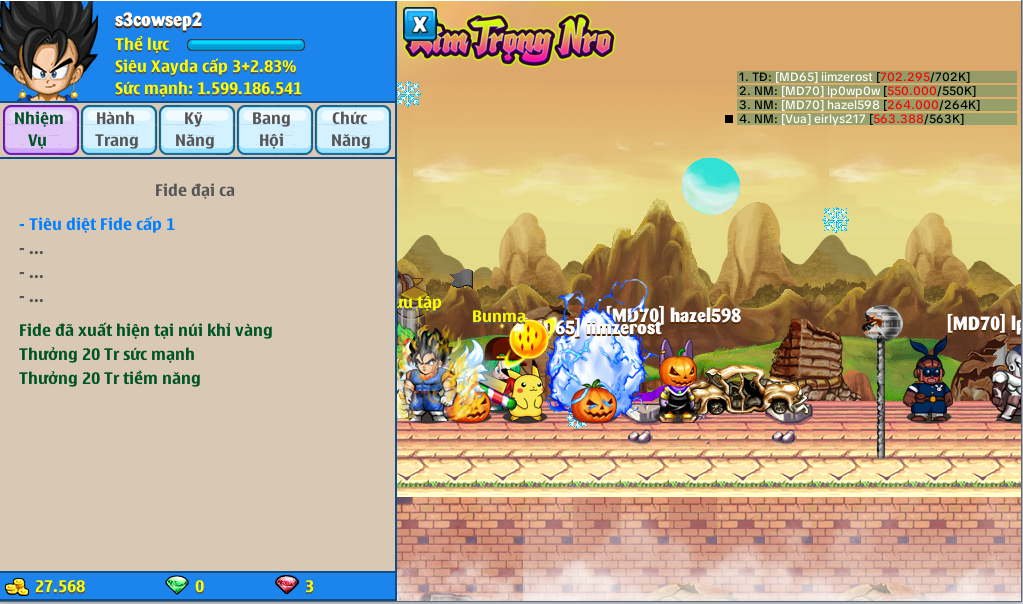 Nick Ngọc Rồng Online VIP giá rẻ, NickDaoQuan.Com, Shop Nick Ngọc Rồng